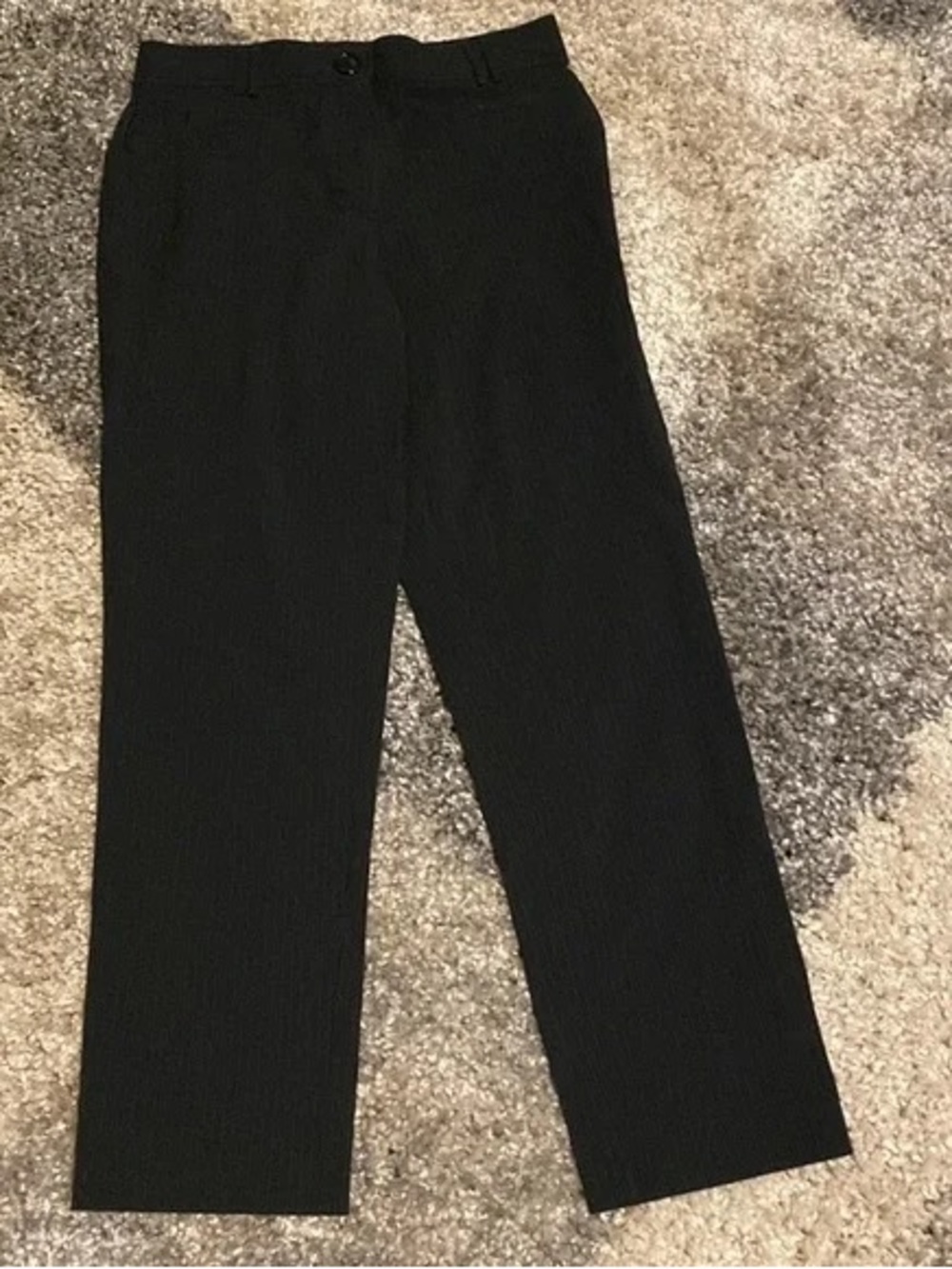 Classic Black Straight-Leg Dress Pants